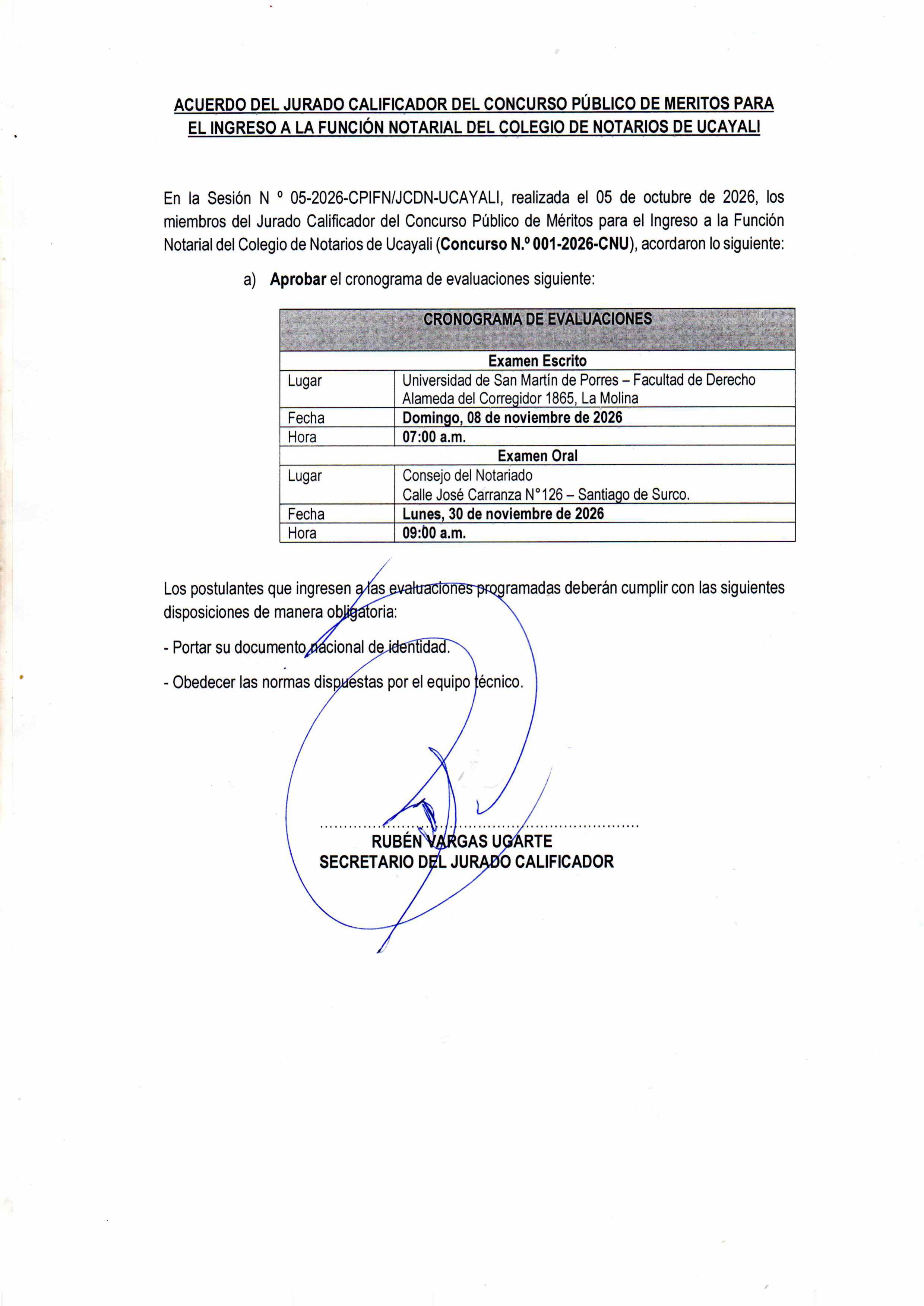 ACUERDO DEL JURADO CALIFICADOR